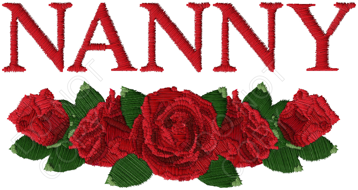 UV-DTF Transfer - Embroided Mothers Day Roses Names
