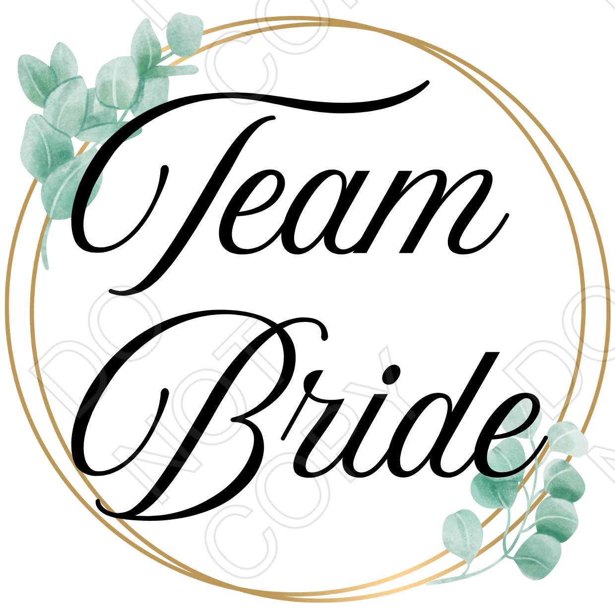 UV-DTF Transfer - 10cm Champagne Flute Wedding Titles (Style 2)