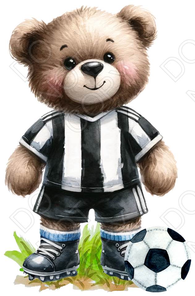 UV-DTF Transfer - 9cm Football Bears (34 versions with and without ball)