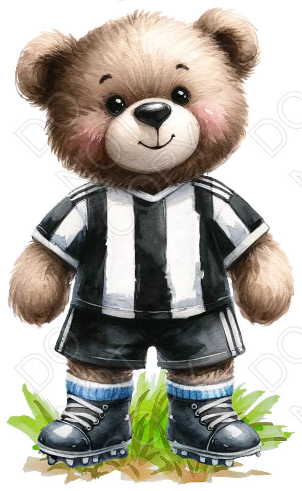 UV-DTF Transfer - 9cm Football Bears (34 versions with and without ball)
