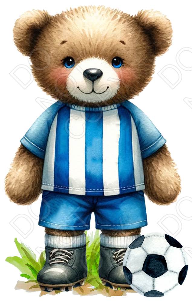 UV-DTF Transfer - 9cm Football Bears (34 versions with and without ball)