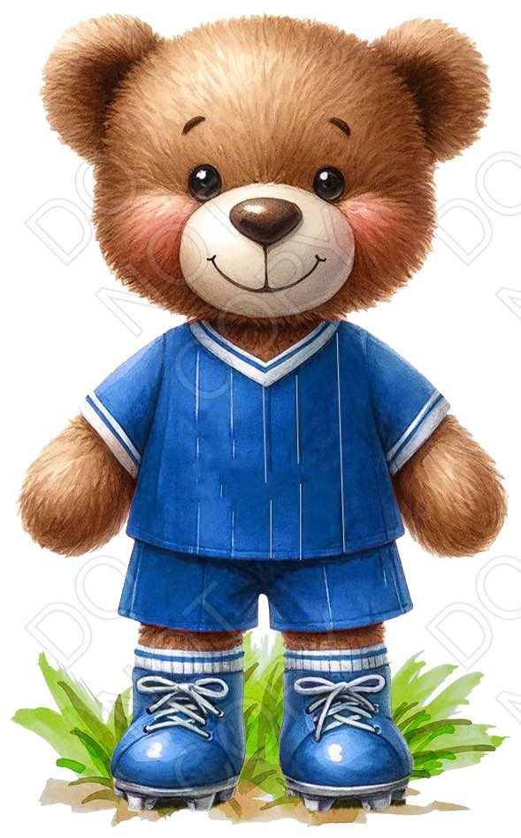 UV-DTF Transfer - 9cm Football Bears (34 versions with and without ball)