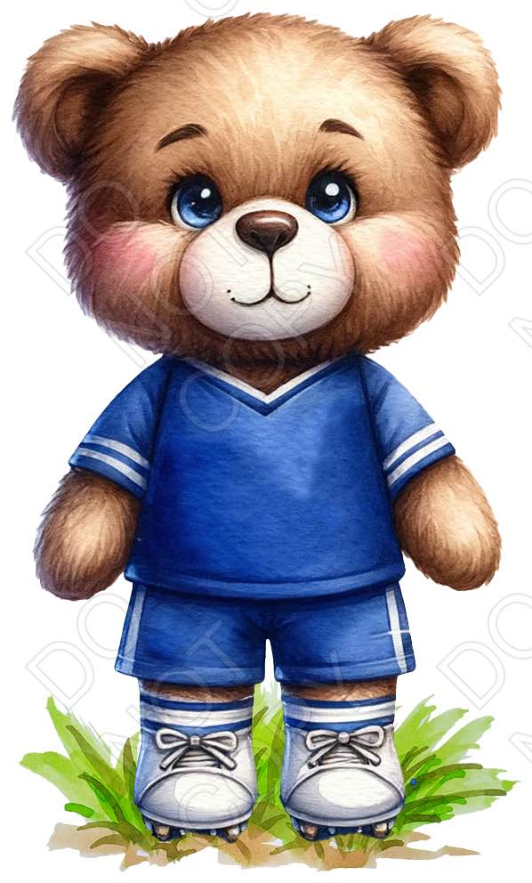 UV-DTF Transfer - 9cm Football Bears (34 versions with and without ball)