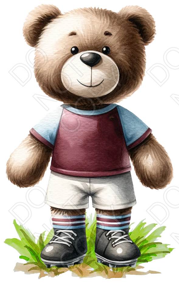 UV-DTF Transfer - 9cm Football Bears (34 versions with and without ball)