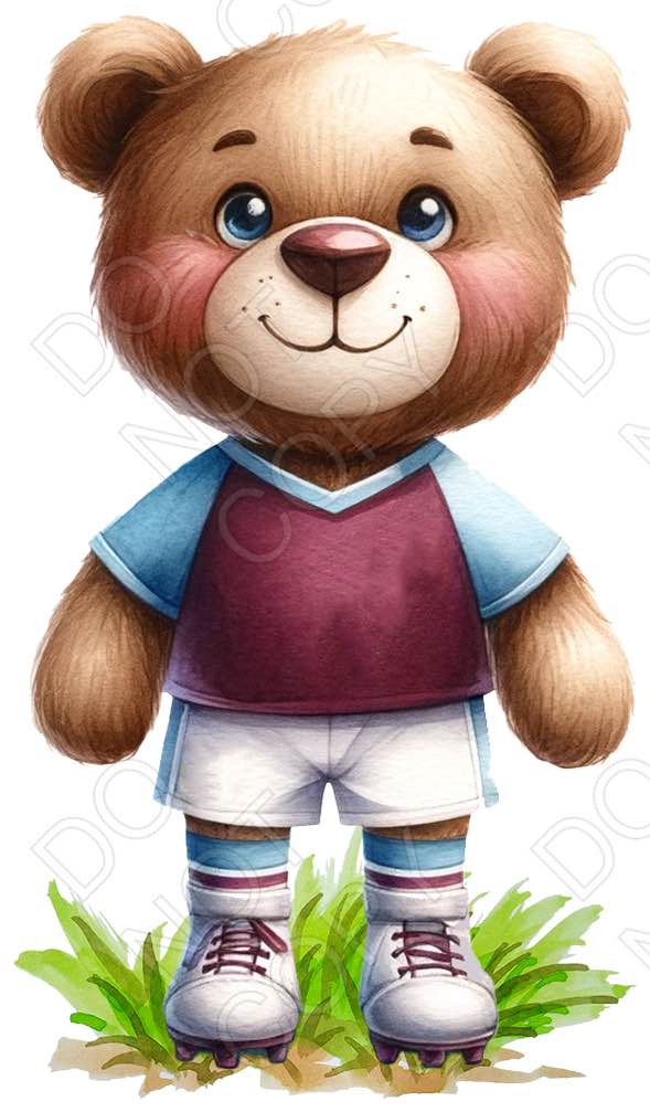UV-DTF Transfer - 9cm Football Bears (34 versions with and without ball)