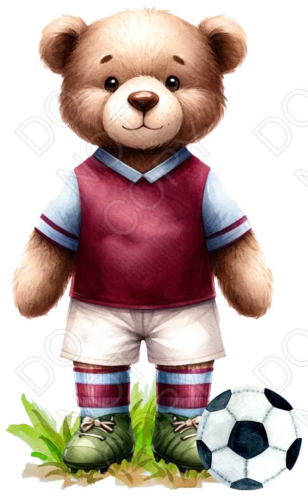 UV-DTF Transfer - 9cm Football Bears (34 versions with and without ball)