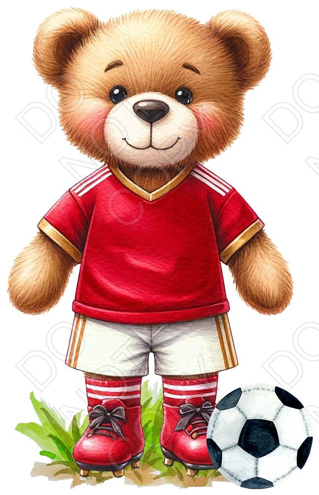 UV-DTF Transfer - 9cm Football Bears (34 versions with and without ball)