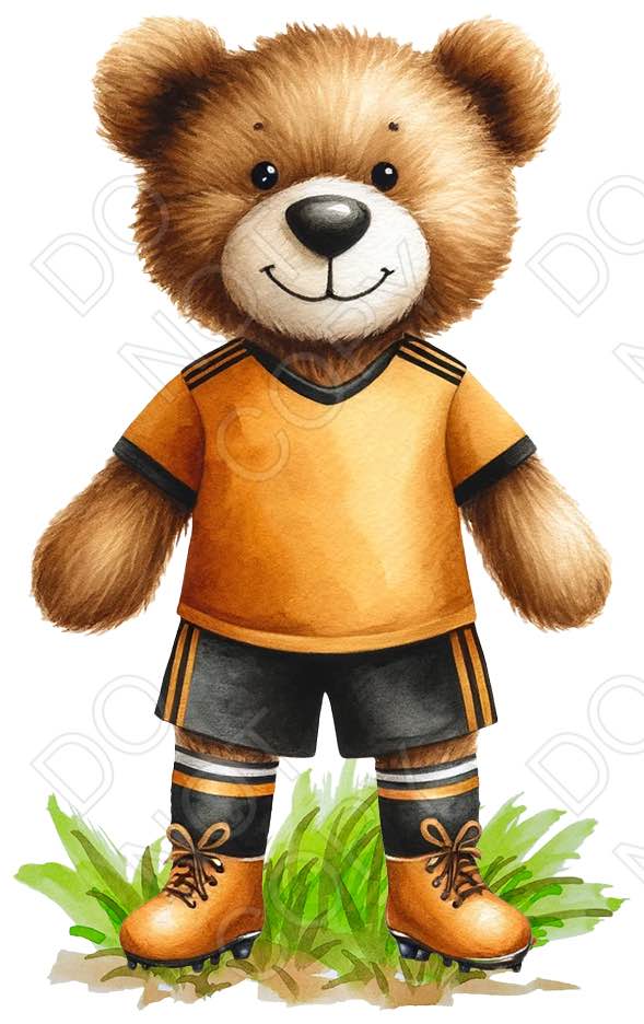 UV-DTF Transfer - 9cm Football Bears (34 versions with and without ball)