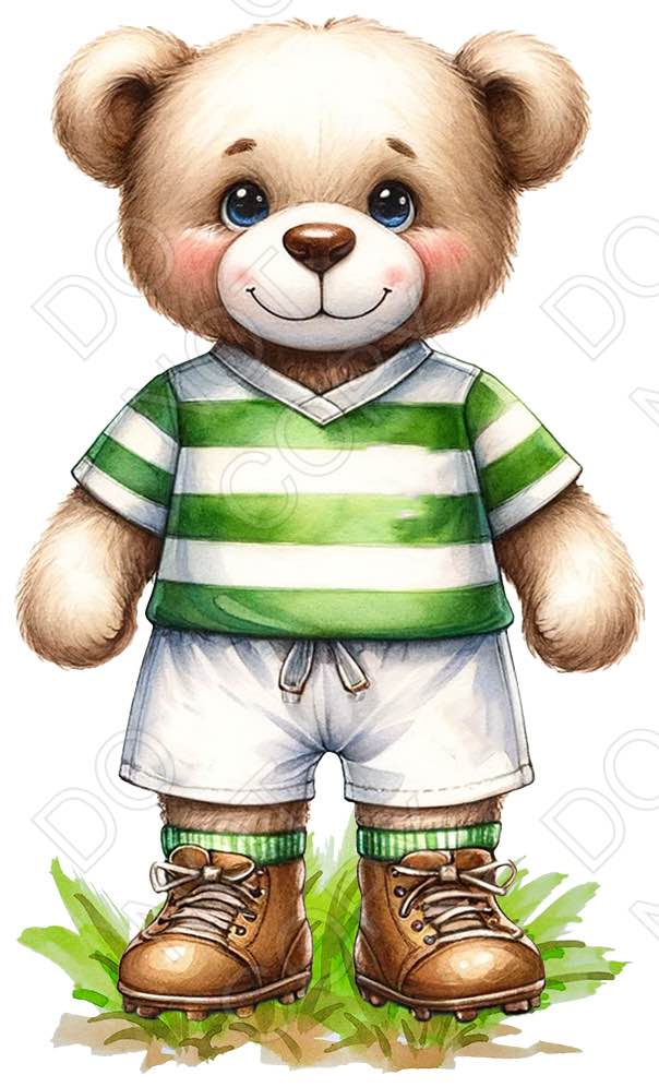 UV-DTF Transfer - 9cm Football Bears (34 versions with and without ball)