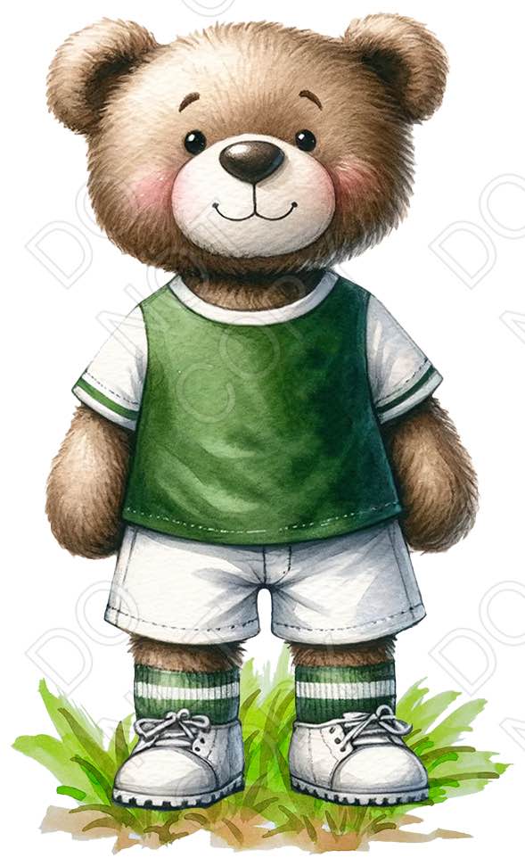 UV-DTF Transfer - 9cm Football Bears (34 versions with and without ball)