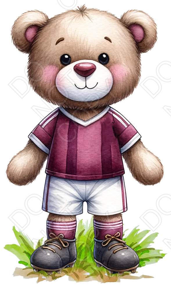 UV-DTF Transfer - 9cm Football Bears (34 versions with and without ball)