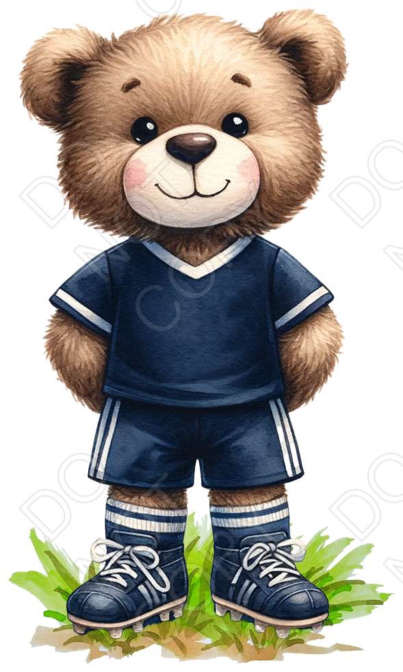 UV-DTF Transfer - 9cm Football Bears (34 versions with and without ball)
