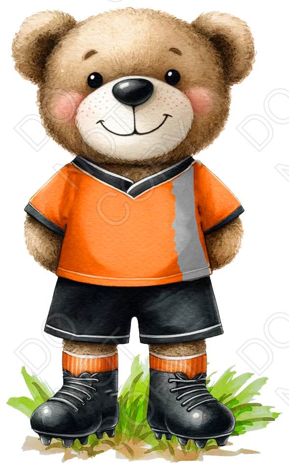 UV-DTF Transfer - 9cm Football Bears (34 versions with and without ball)