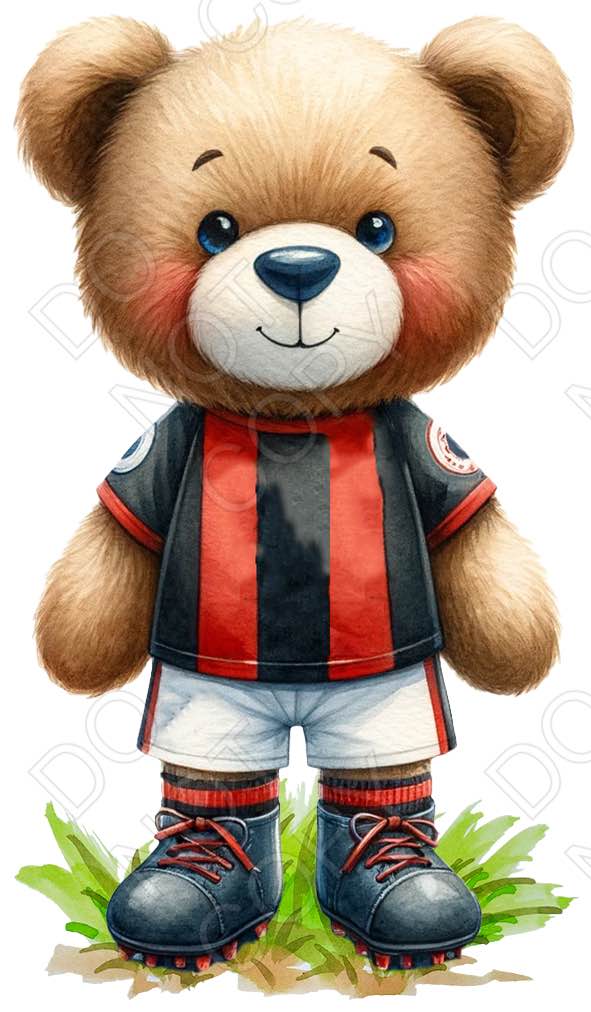 UV-DTF Transfer - 9cm Football Bears (34 versions with and without ball)