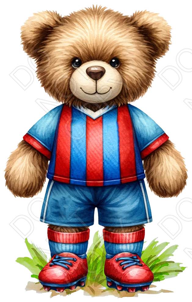 UV-DTF Transfer - 9cm Football Bears (34 versions with and without ball)