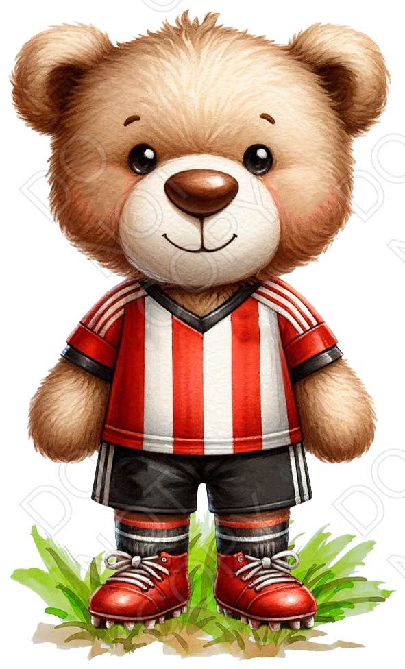 UV-DTF Transfer - 9cm Football Bears (34 versions with and without ball)