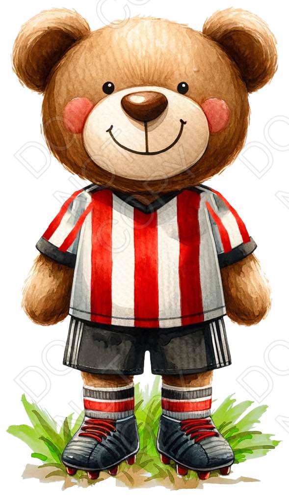 UV-DTF Transfer - 9cm Football Bears (34 versions with and without ball)