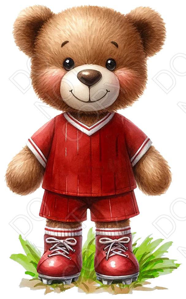 UV-DTF Transfer - 9cm Football Bears (34 versions with and without ball)