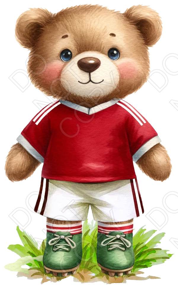 UV-DTF Transfer - 9cm Football Bears (34 versions with and without ball)
