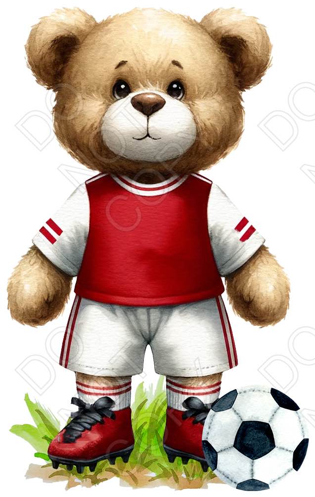 UV-DTF Transfer - 9cm Football Bears (34 versions with and without ball)