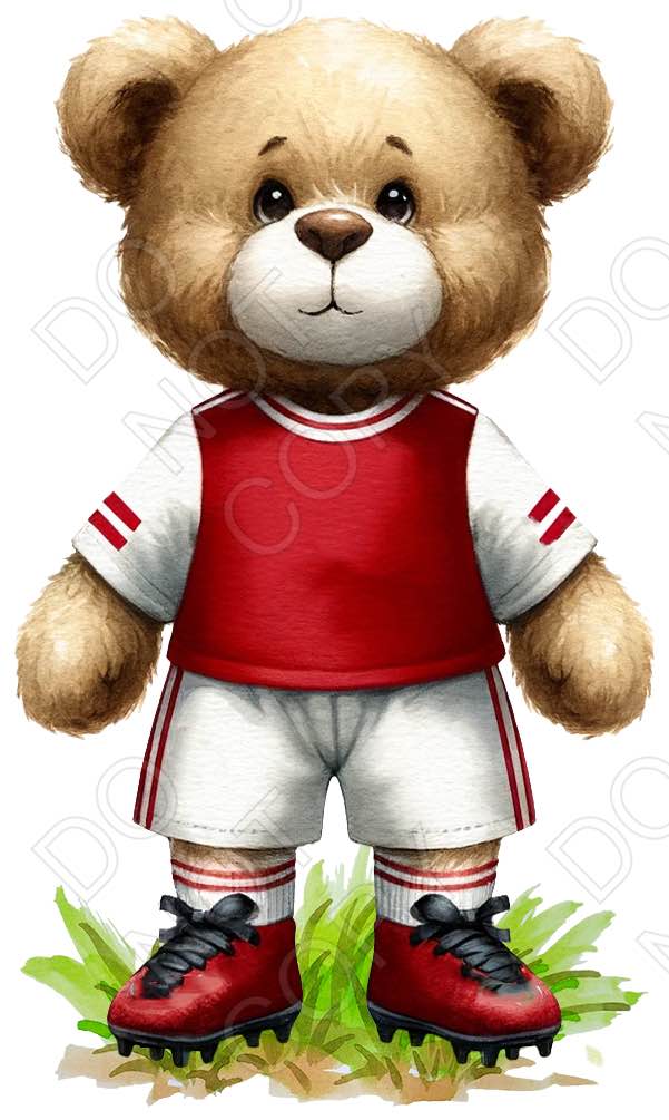 UV-DTF Transfer - 9cm Football Bears (34 versions with and without ball)