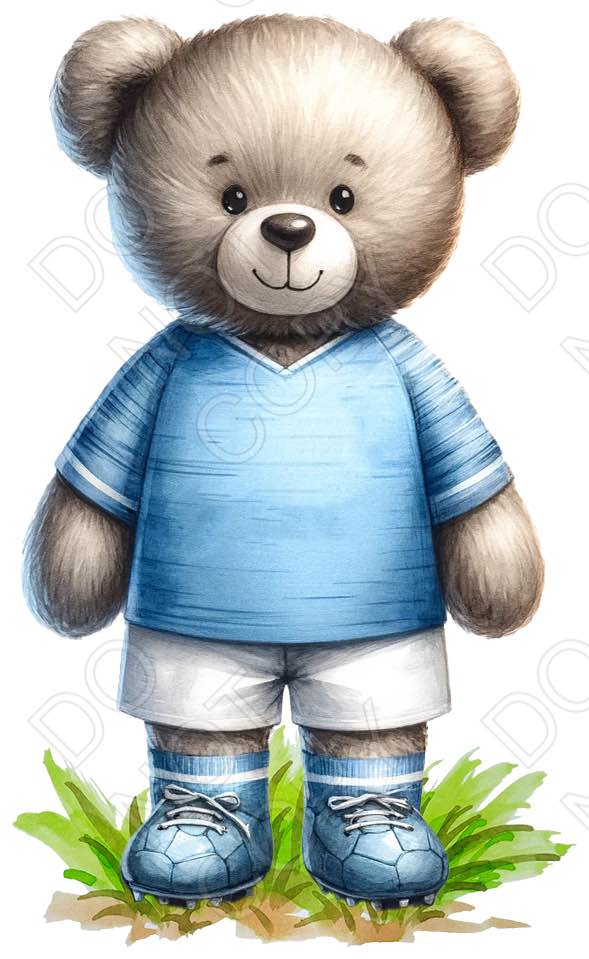 UV-DTF Transfer - 9cm Football Bears (34 versions with and without ball)
