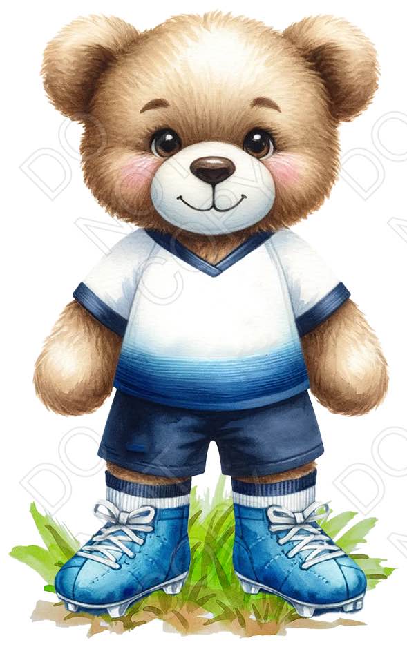 UV-DTF Transfer - 9cm Football Bears (34 versions with and without ball)