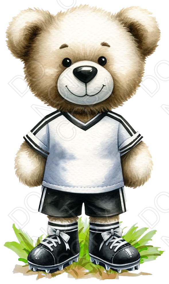 UV-DTF Transfer - 9cm Football Bears (34 versions with and without ball)