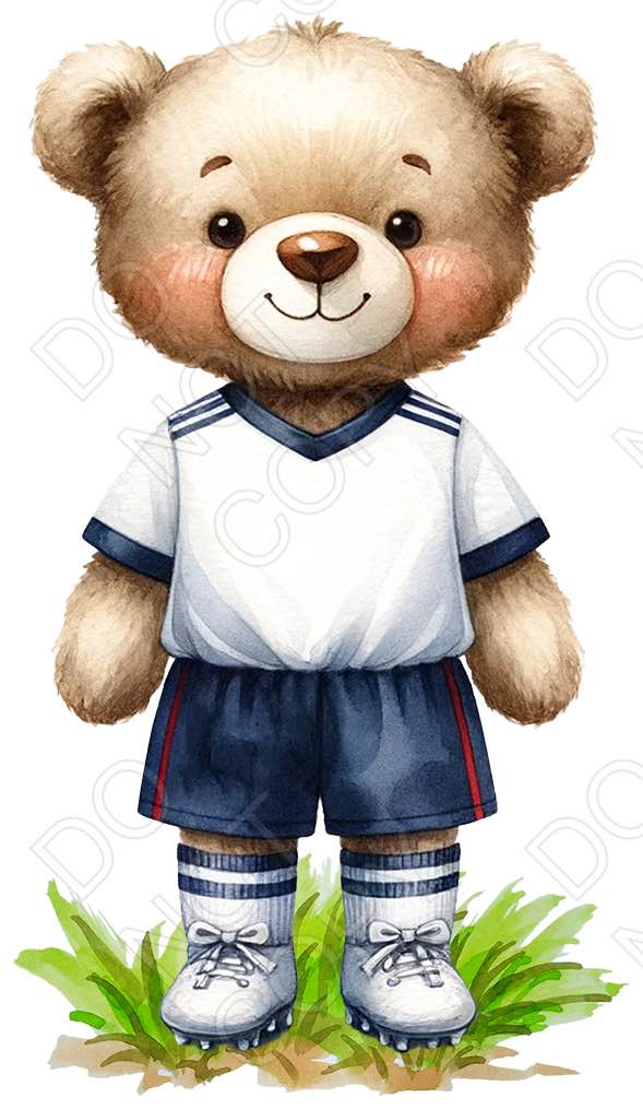 UV-DTF Transfer - 9cm Football Bears (34 versions with and without ball)