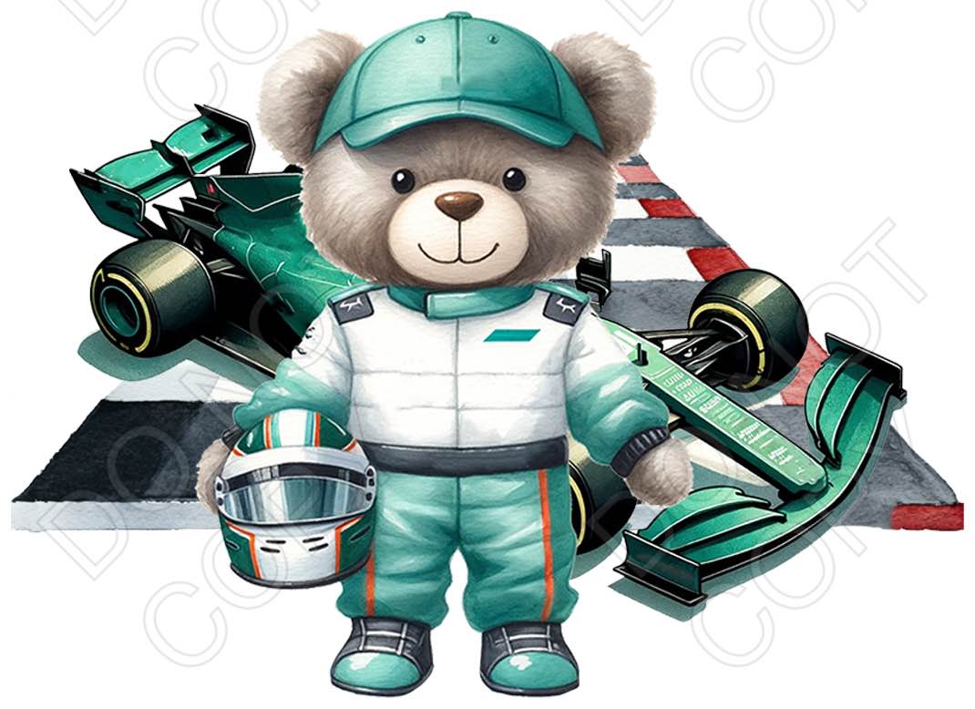 UV-DTF Transfer - Motorsport Bears (5 versions and two sizes)