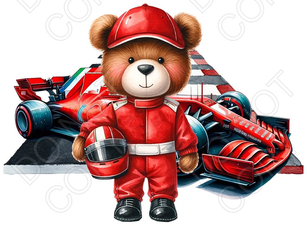 UV-DTF Transfer - Motorsport Bears (5 versions and two sizes)