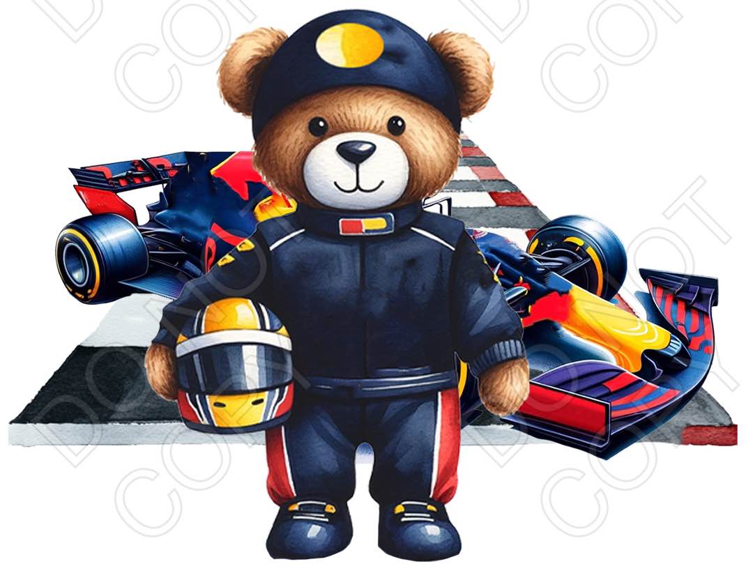 UV-DTF Transfer - Motorsport Bears (5 versions and two sizes)