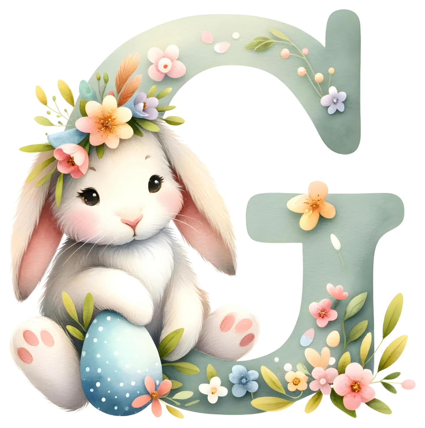 UV-DTF Transfer - Bunny Alphabet Letters