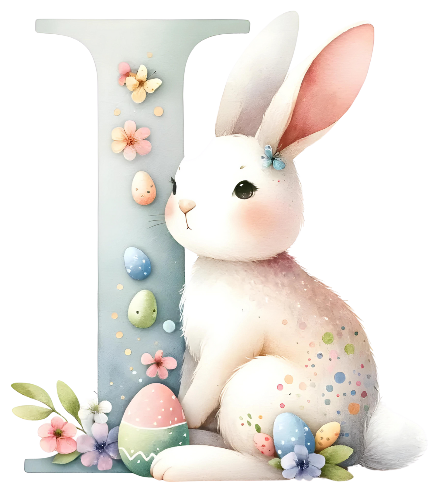 UV-DTF Transfer - Bunny Alphabet Letters