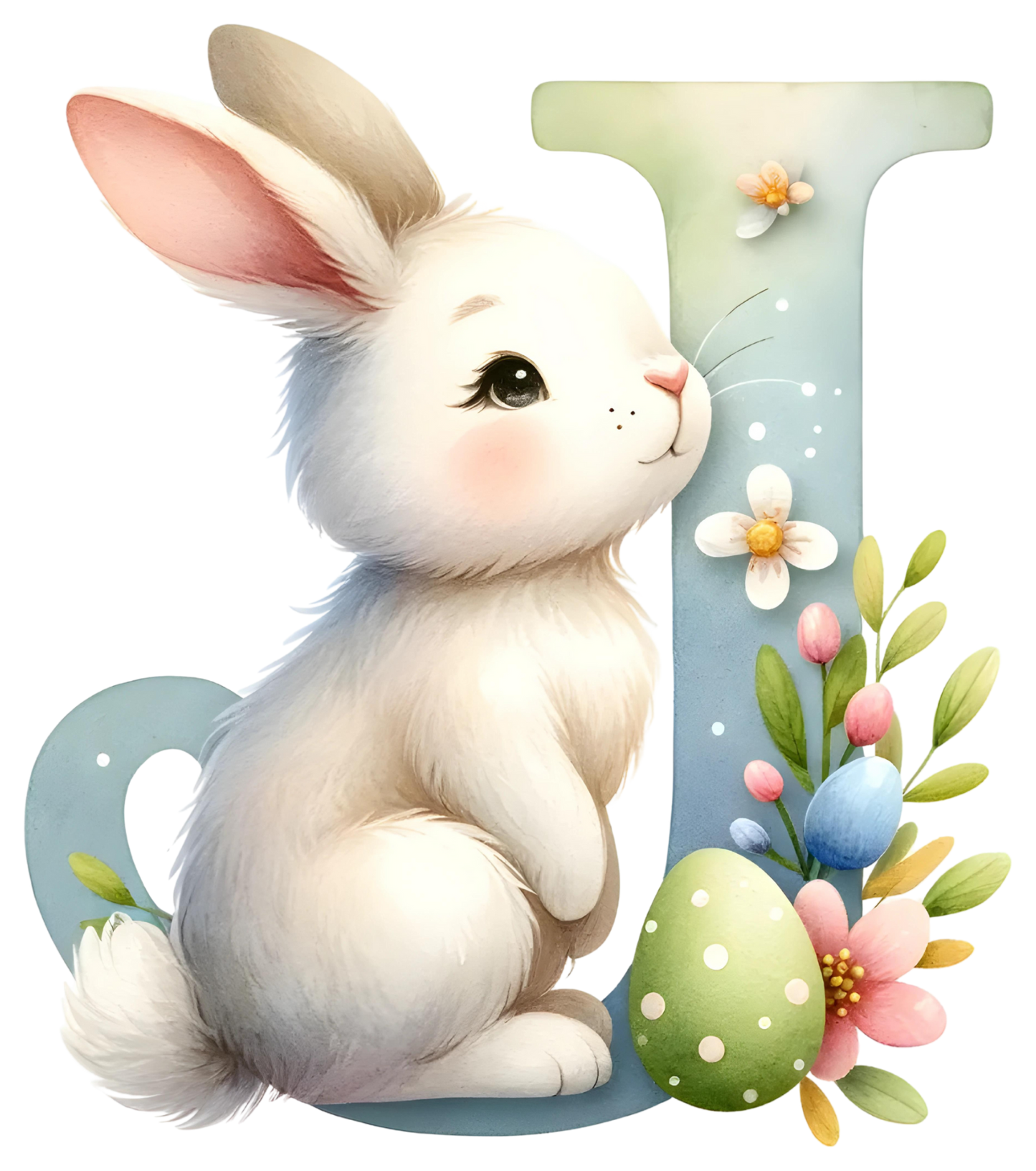 UV-DTF Transfer - Bunny Alphabet Letters
