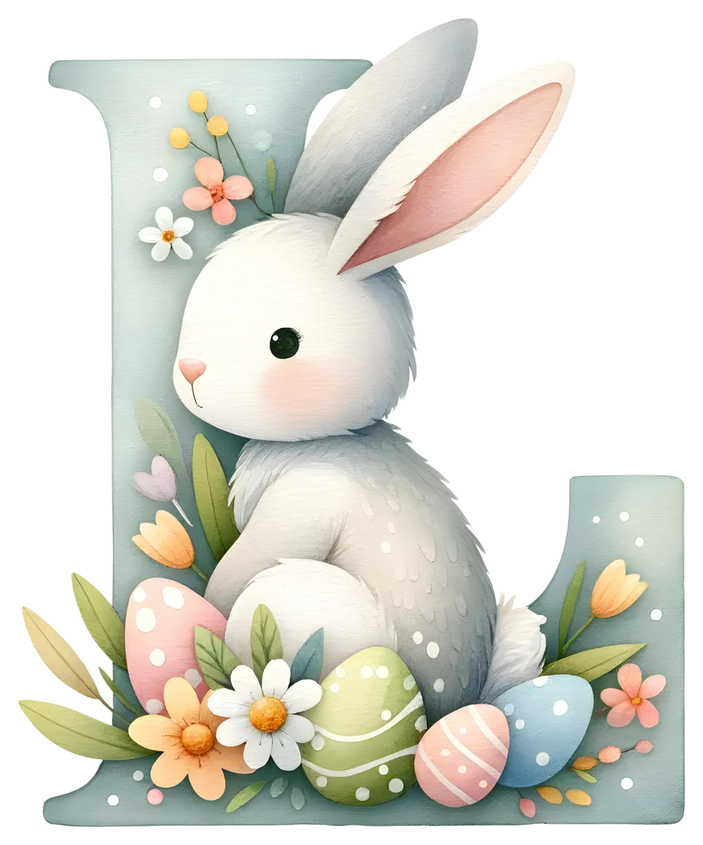 UV-DTF Transfer - Bunny Alphabet Letters