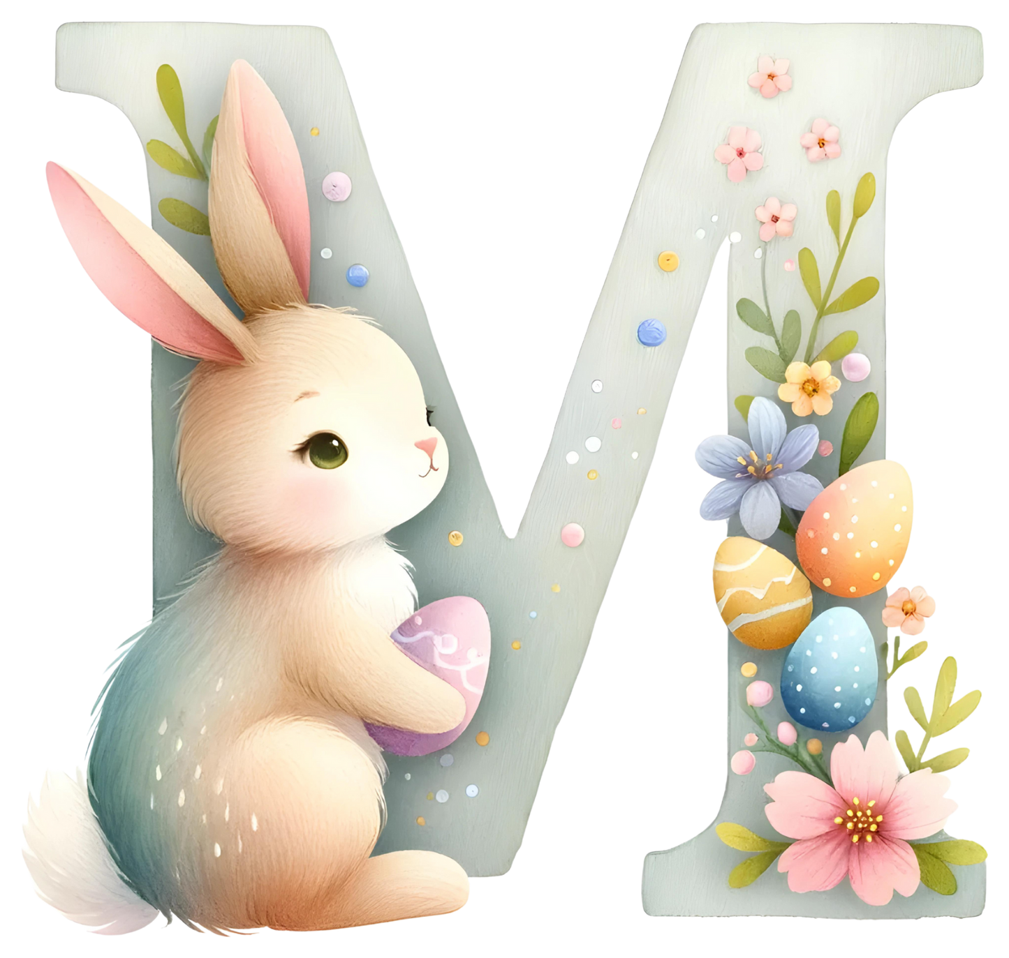UV-DTF Transfer - Bunny Alphabet Letters