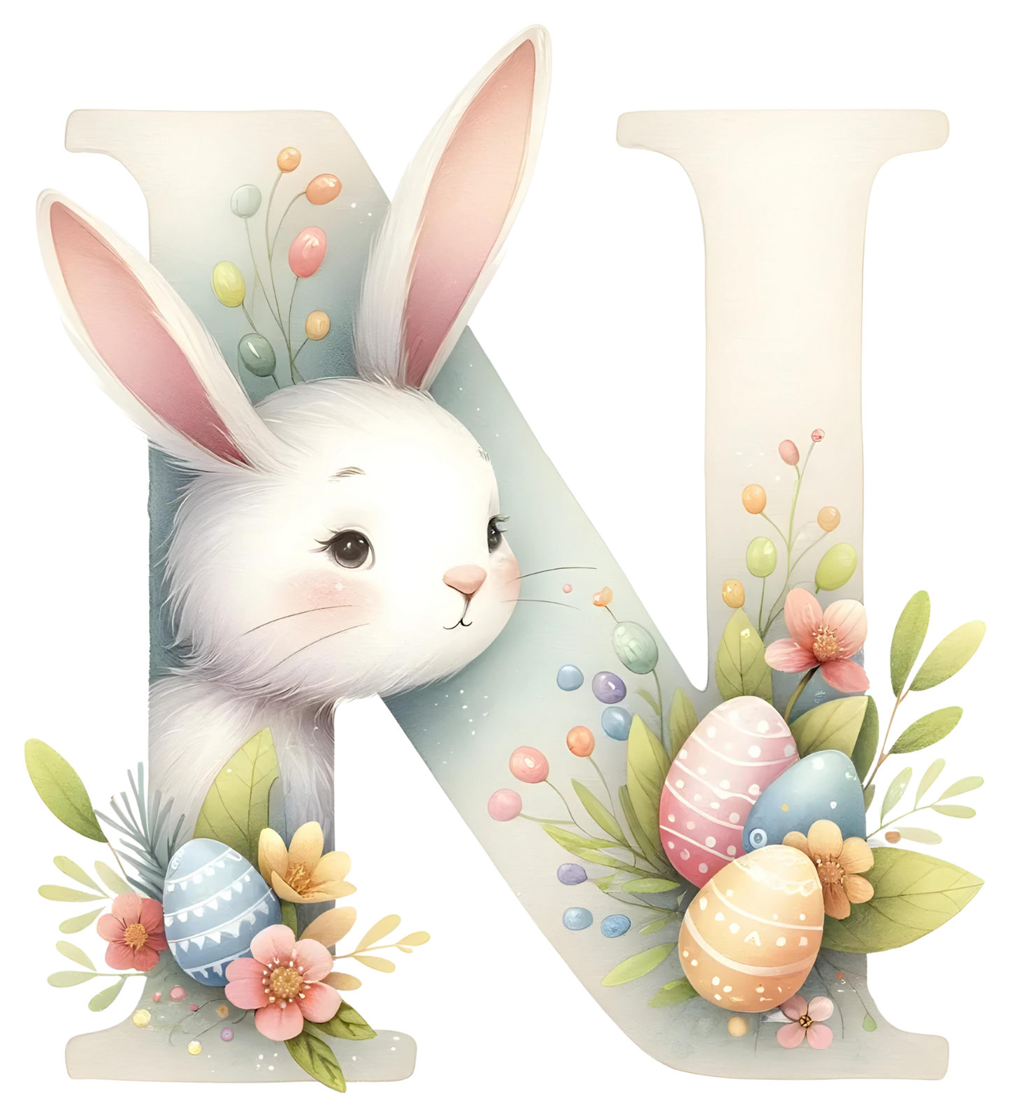 UV-DTF Transfer - Bunny Alphabet Letters