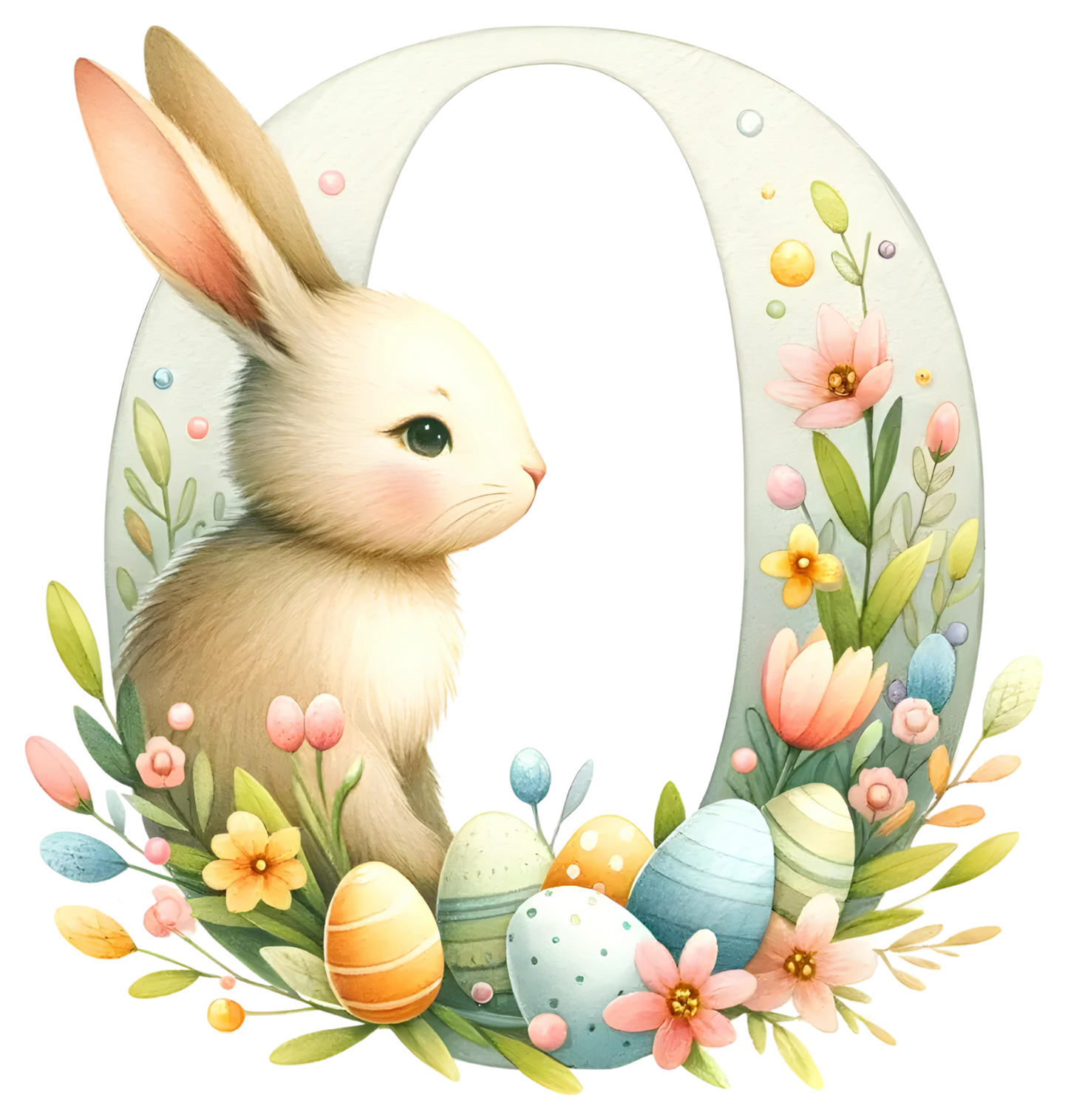 UV-DTF Transfer - Bunny Alphabet Letters