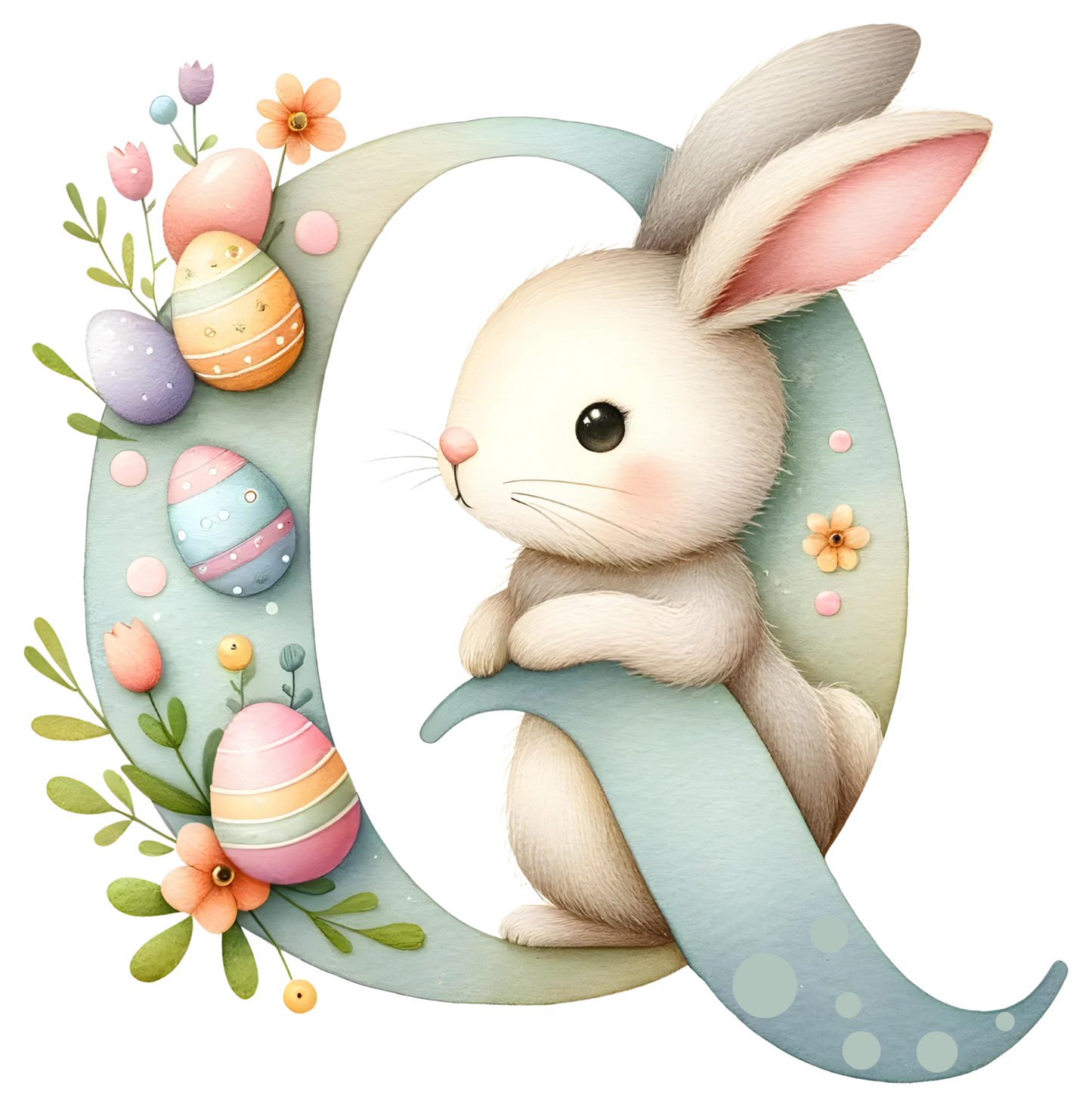 UV-DTF Transfer - Bunny Alphabet Letters