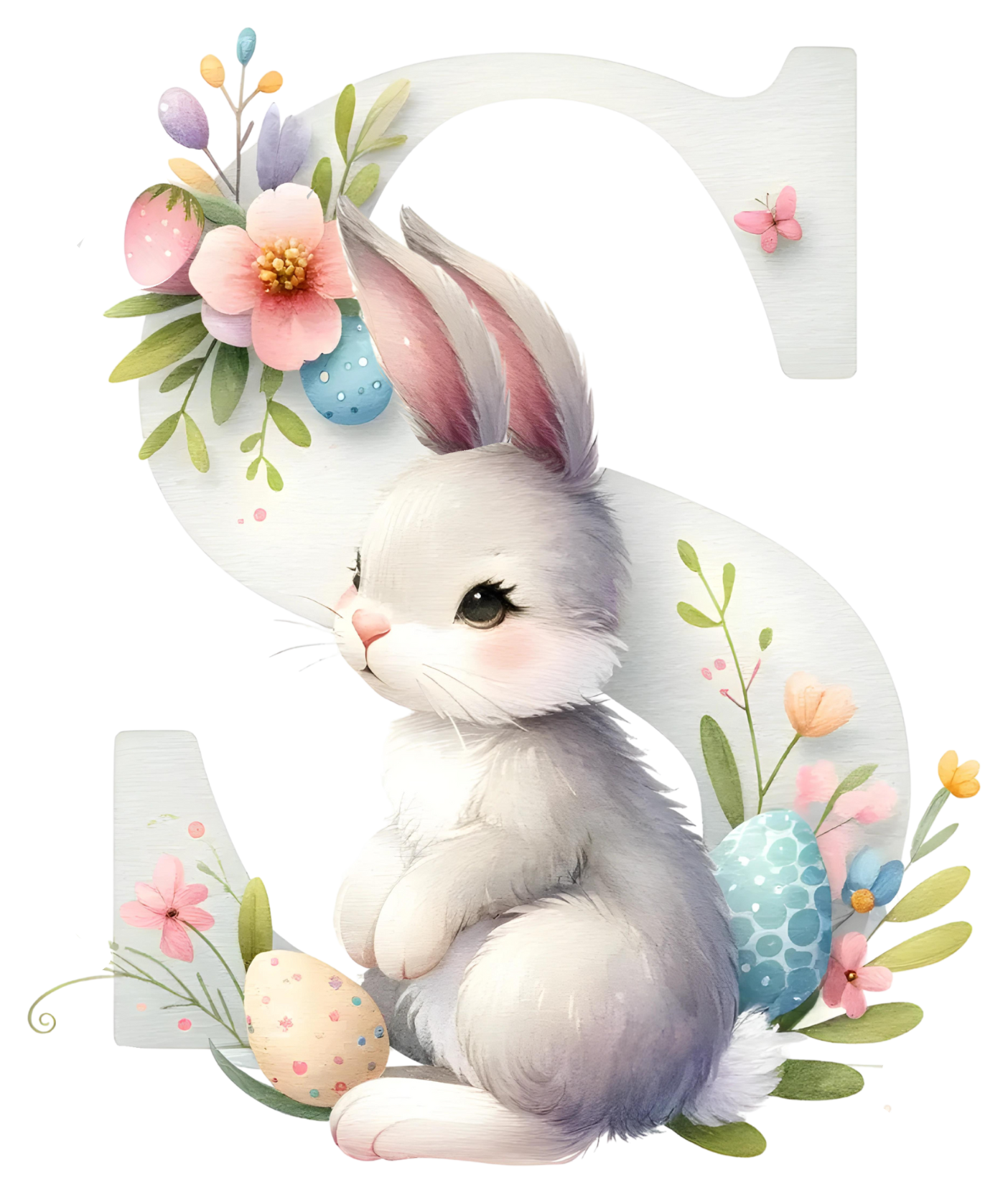 UV-DTF Transfer - Bunny Alphabet Letters