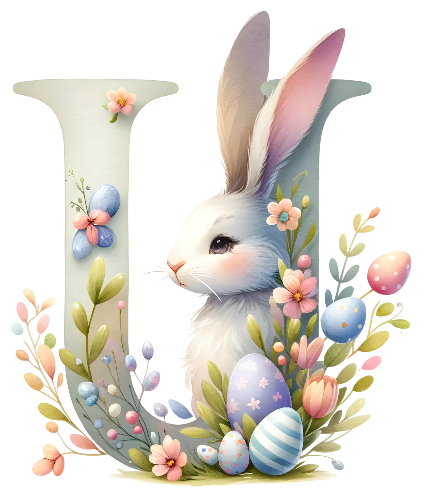 UV-DTF Transfer - Bunny Alphabet Letters