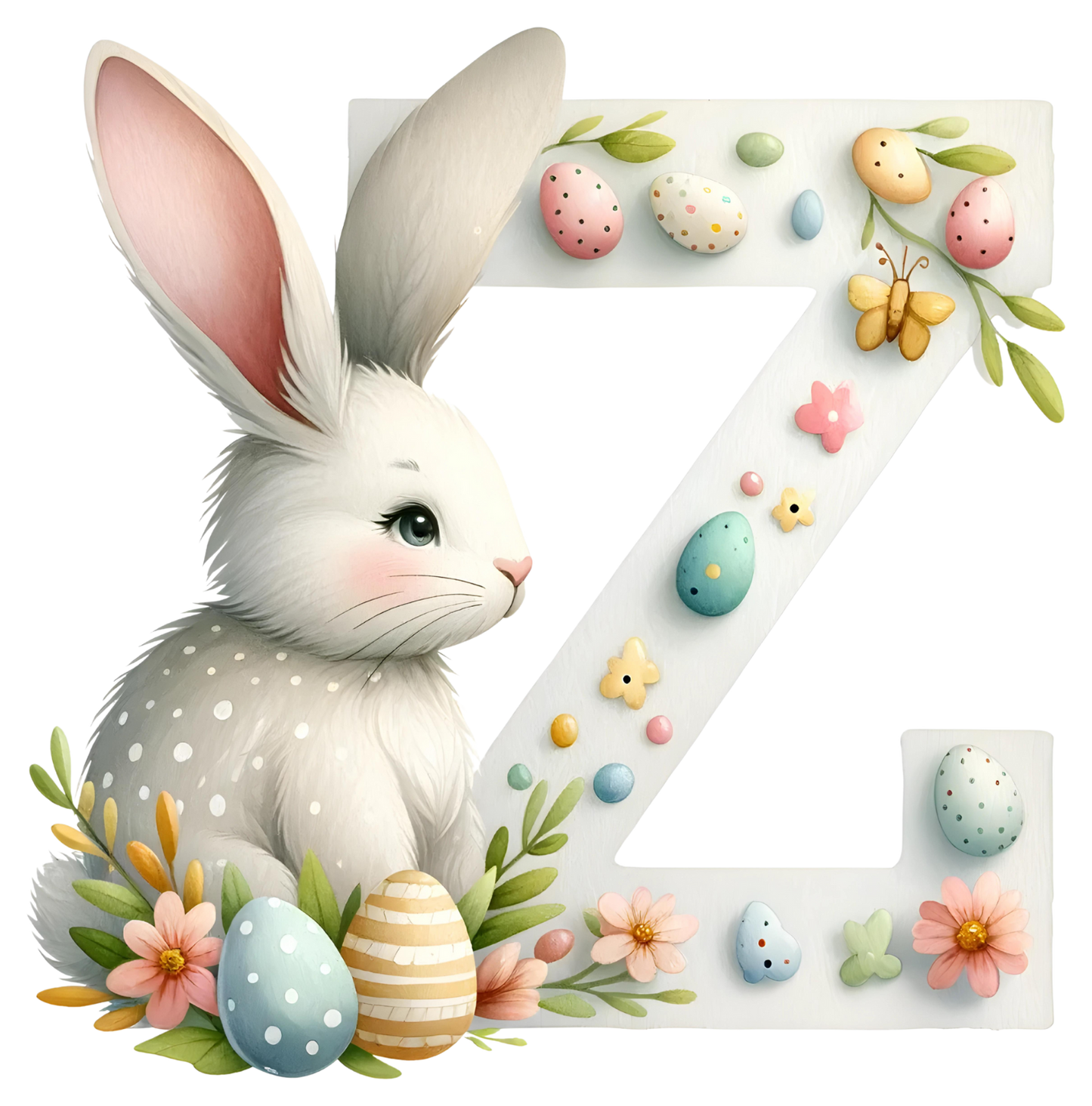 UV-DTF Transfer - Bunny Alphabet Letters