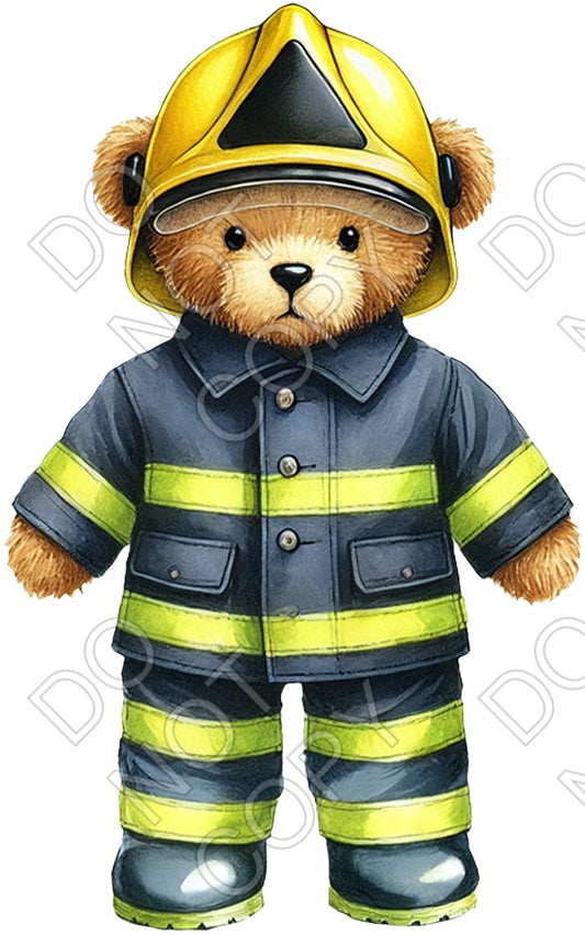 UV-DTF Transfer - Fireman Bear