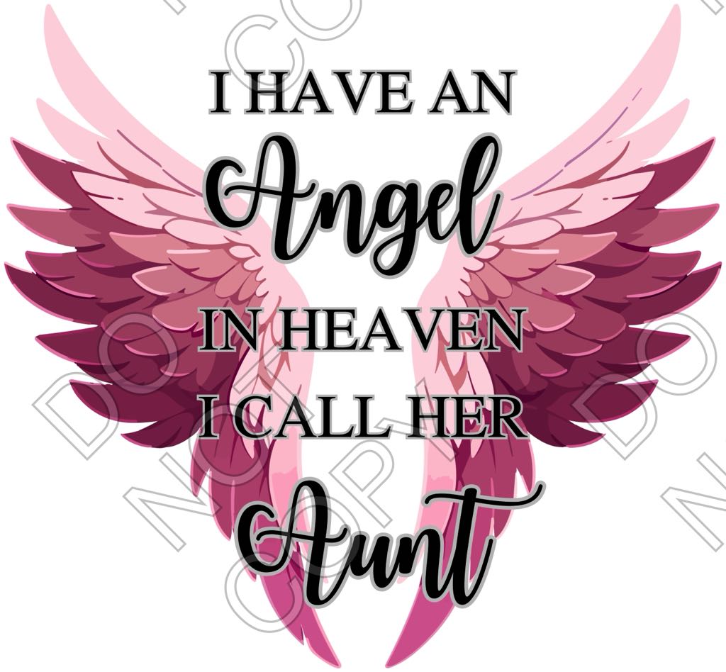 UV-DTF Transfer - Angel Memorial Wings (Female Options)
