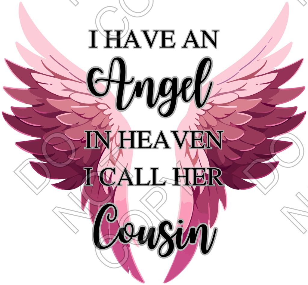 UV-DTF Transfer - Angel Memorial Wings (Female Options)