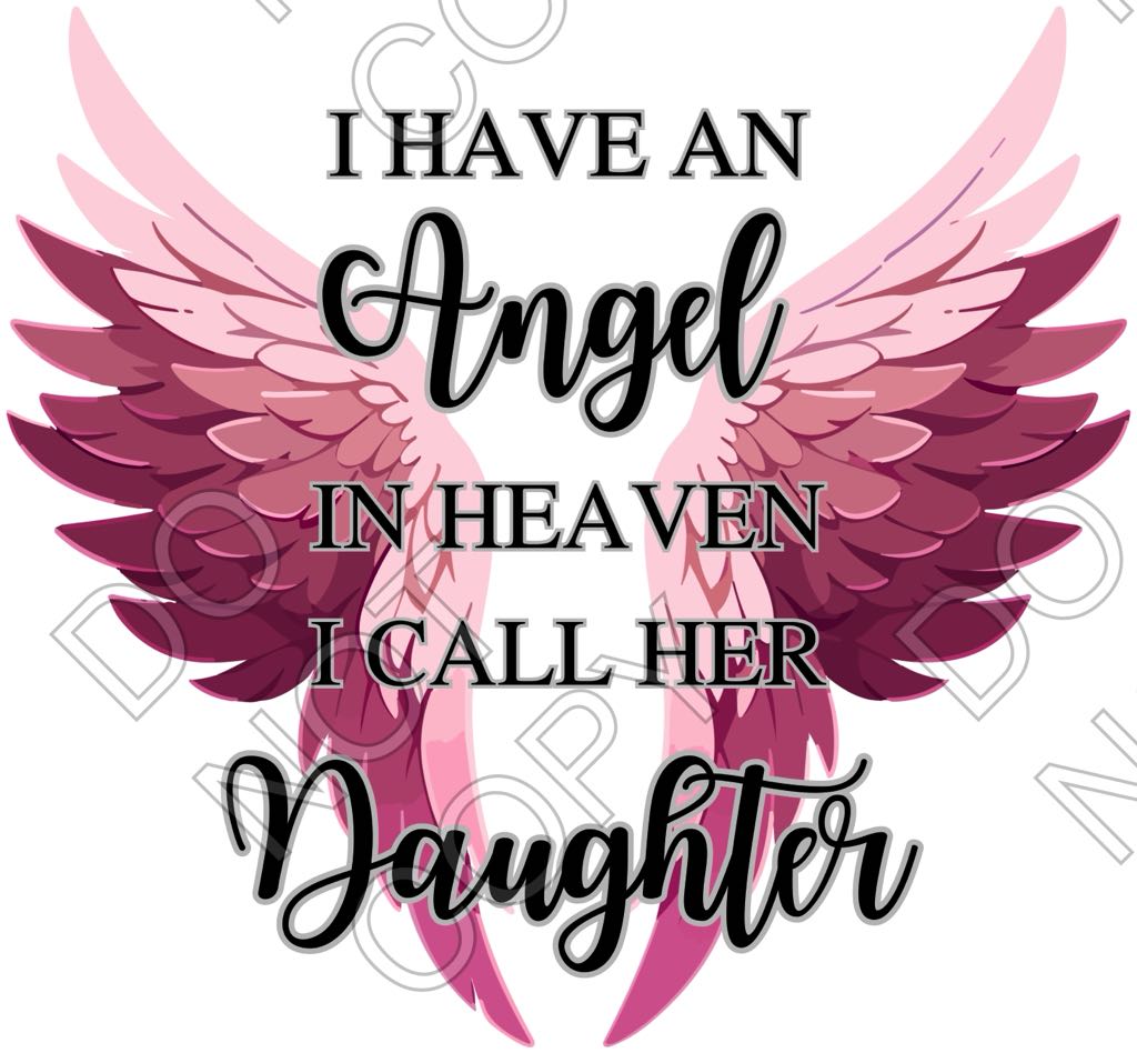 UV-DTF Transfer - Angel Memorial Wings (Female Options)
