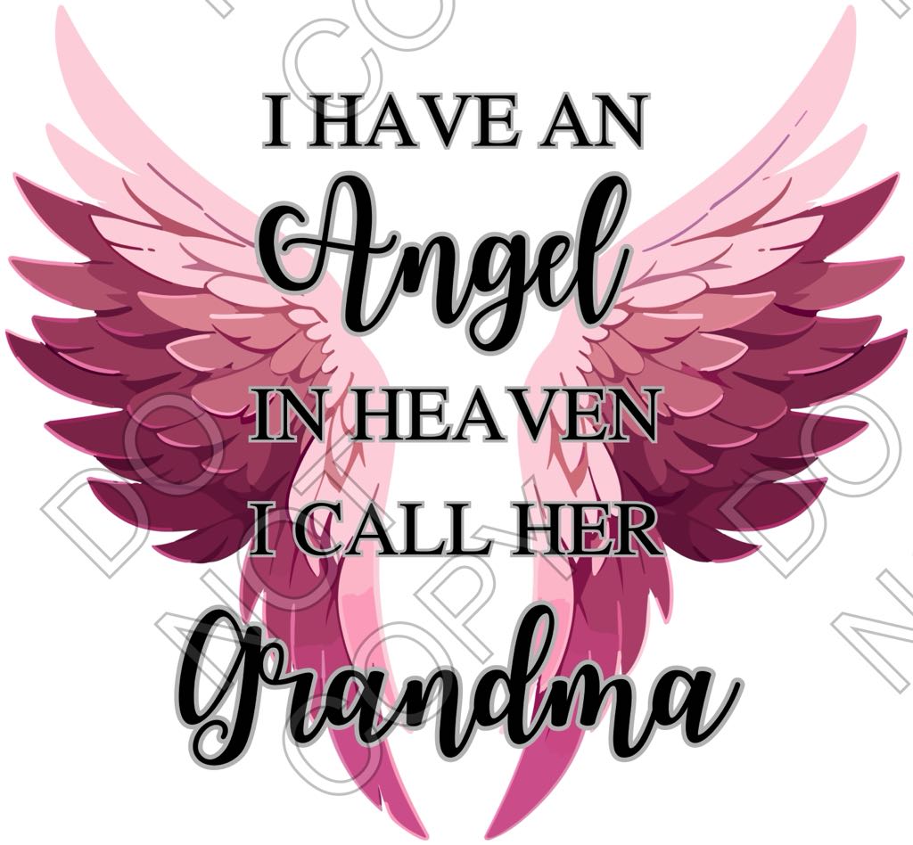 UV-DTF Transfer - Angel Memorial Wings (Female Options)