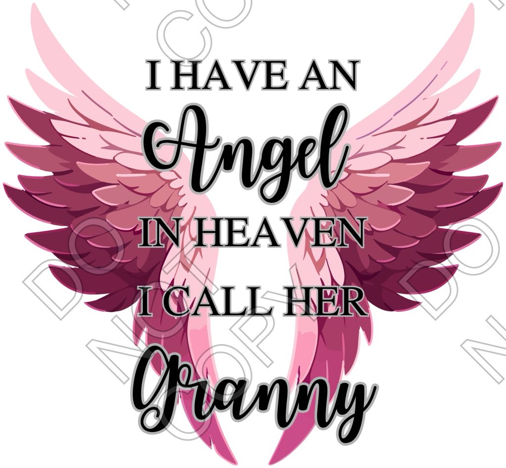 UV-DTF Transfer - Angel Memorial Wings (Female Options)