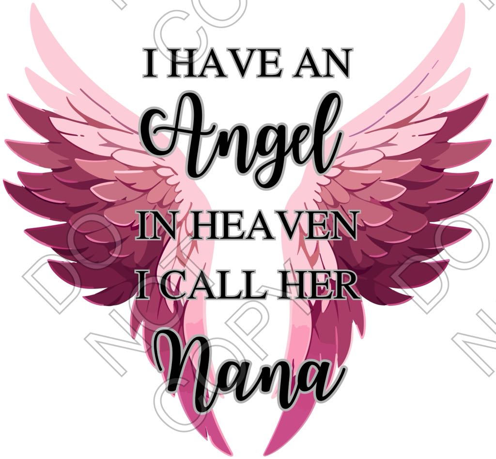 UV-DTF Transfer - Angel Memorial Wings (Female Options)